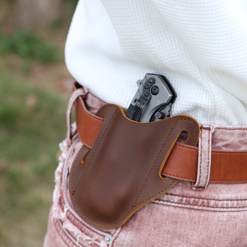 Leren EDC gereedschapstas, out - Edc Carry Fanny Pack recensie en prijs