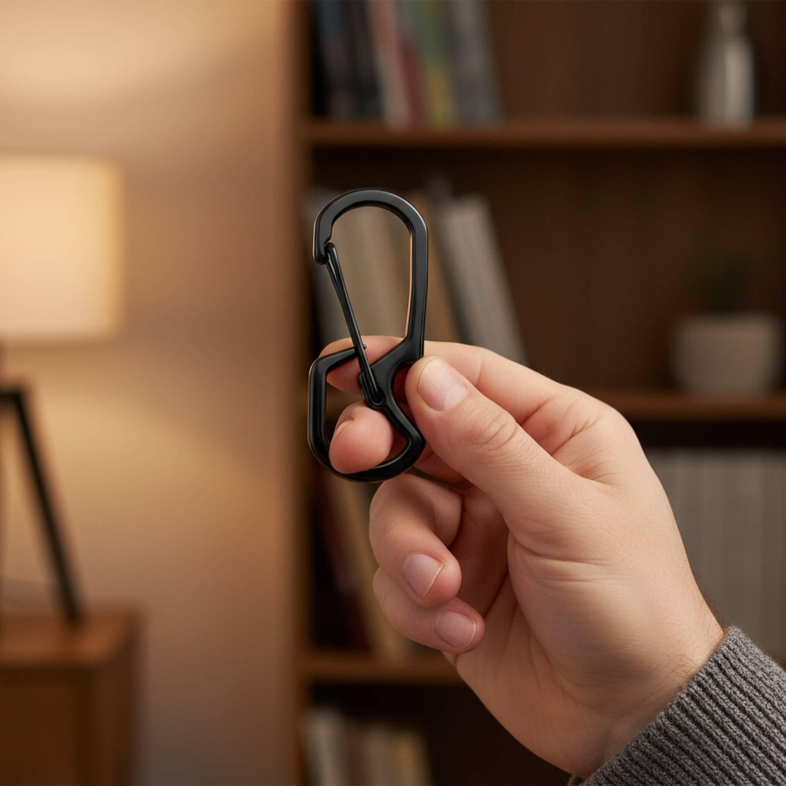 Matzwarte metalen sleutelhange - Edc Carry Clip recensie en prijs