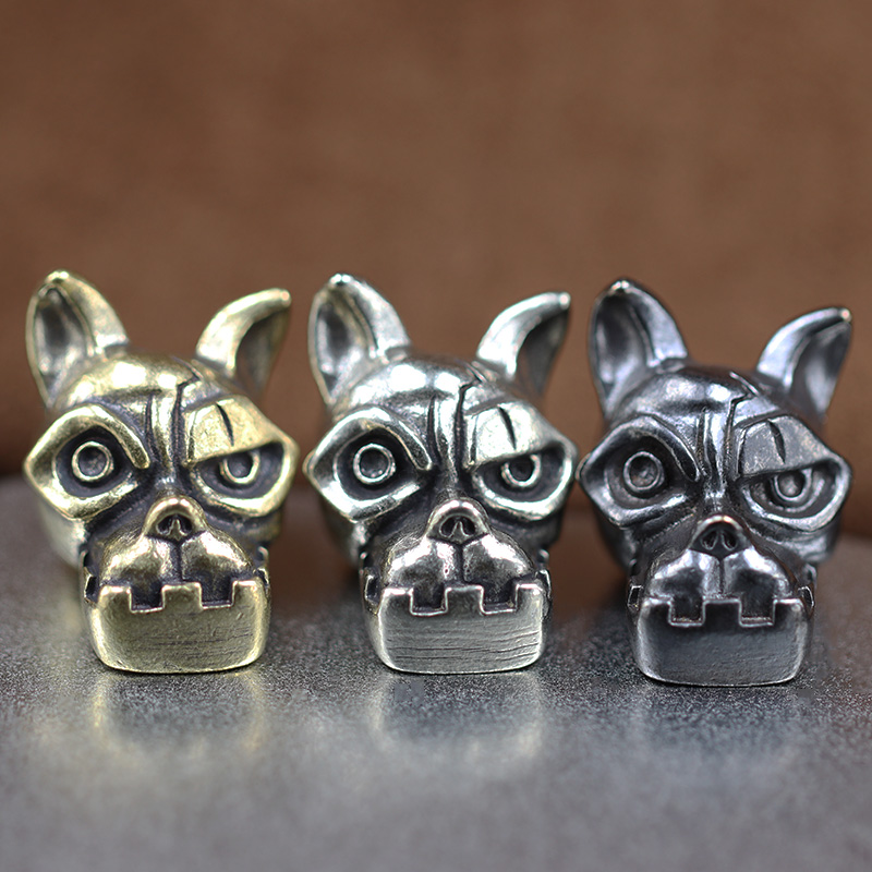 Bulldog hoofd messing mes kraa - Edc Everyday Carry Knives recensie en prijs
